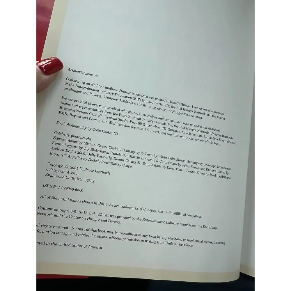 Cooking up an End‎ to Childhood Hunger in America Celebrity Cookbook Recipes